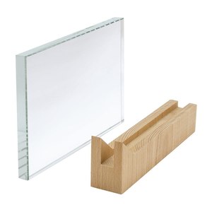 Vetro 150X220X15 mm con Supporto in Legno per Presentazione Prodotti - Product Image 2