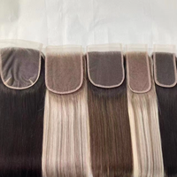 HD Lace Closure Custom 4x4 3x5 5x5 6x6 13x4 Hand Tied Untuk Rambut Rontok Wanita Perlengkapan Salon Topper Rambut Asli Manusia