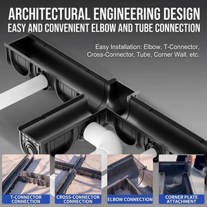 Caniveau de drainage Hesun HDPE 1000*200*200mm, facile à installer, grande capacité de drainage, prix abordable, super best-seller. - Product Image 2