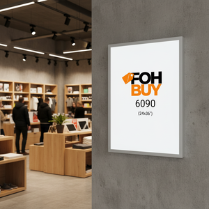 Large Customizable <b>LED</b> Backlit Lightbox Silver Aluminum Alloy Low Wall-Mounted Advertising <b>Light</b> <b>Box</b> Rectangle Hanging - Product Image 3