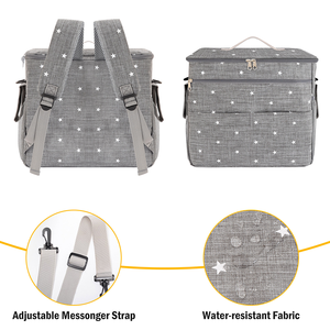 Sac à langer multifonctionnel et tendance pour <span class=keywords><strong>maman</strong></span>, sac à bandoulière portable pour bébé, sac à vélo avec fermeture à glissière - Product Image 5