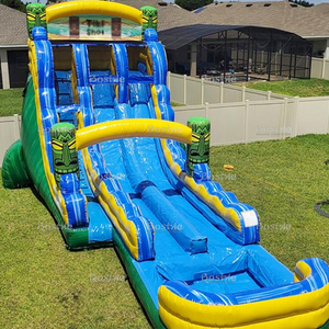 Sân sau trẻ em chơi màu xanh lá cây <span class=keywords><strong>Inflatable</strong></span> hồ bơi nước <span class=keywords><strong>Slide</strong></span> | nhỏ PVC <span class=keywords><strong>Inflatable</strong></span> trượt nước với hồ bơi thương mại sử dụng CE chứng nhận - Product Image 3