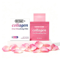 Produits de beauté OEM/ODM pour blanchir la peau et nourrir les ongles, supplément de collagène sans sucre, film oral soluble au collagène pour des cheveux plus épais