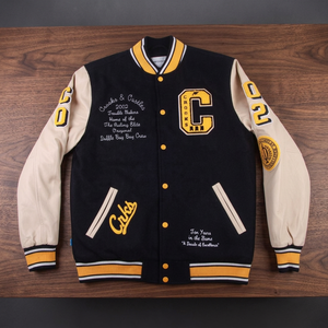 Letterman <b>Jacket</b> Men Winter Custom Embroidery <b>Patches</b> Front Baseball Team Sports Varsity Stand Collar Breathable Windproof - Product Image 2