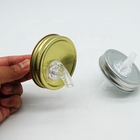 Bouchons verseurs à large ouverture couleur or et argent pour bocaux Mason, pour le versement de la bière artisanale, du whisky et des cocktails