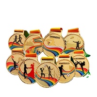 Médaille en métal pour événement sportif, compétition de natation, marathon, en alliage de zinc, argentée, bronze, peinture personnalisable, placage or