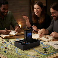 Plateau à dés MIO personnalisé en cuir PU écologique, portable, avec tour amovible, plateau de lancer de dés 3 en 1, tour de rangement pour jeux de rôle sur table