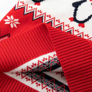 Pulls à col rond pour enfants, garçons et filles, en tricot élastique, à motifs de dessins animés d'automne, d'hiver et de Noël - Product Image 5