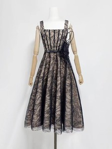 Abito <span class=keywords><strong>Midi</strong></span> Vintage di Alta Qualità per Donna con Spalline Sottili, Pizzo, <span class=keywords><strong>Fiori</strong></span> in Rete, Stile Trendy ed Ecologico per Feste, Nuovo Modello - Product Image 2