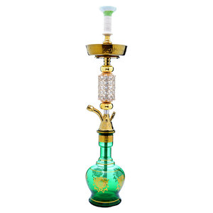 Chicha arabe moderne égyptienne en métal à un tuyau avec design miroir, bouteille plaquée or, ensemble complet dans un coffret cadeau par <span class=keywords><strong>Khalil</strong></span> <span class=keywords><strong>Mamoon</strong></span> - Product Image 3
