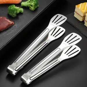Pinzas de cocina de acero inoxidable 304, utensilios para barbacoa, pinzas de cocina