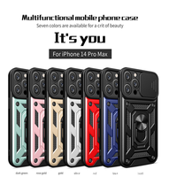 Haute qualité 3 1 nouveau Design antichoc étui de téléphone portable pour iPhone 14/14 Pro Max porte-anneau arrière couverture de téléphone protecteur d'écran
