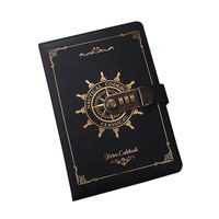 Carnet de notes A5 avec serrure, style européen rétro, journal créatif en similicuir, bloc-notes cadeau, 120 feuilles pour collection exclusive