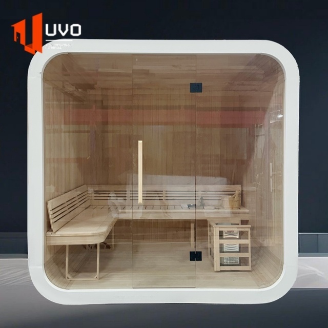 Hot Steam Outdoor Barrel Sauna Capsule Infrared Heating Prefab Garden Sauna House Waterproof Steel Structure for Park Courtyard