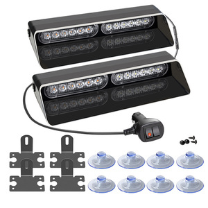 2 cái 12 đèn LED dụng cụ kính chắn gió an toàn nhấp nháy đèn xe tải khẩn cấp nhấp nháy cảnh báo laight với cốc hút - Product Image 4