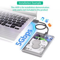 3.1 şeffaf tip-c harici USB 3.0 2.0 dizüstü SATA 2.5 inç mobil sabit Disk kutu katı hal SSD sabit Disk vaka