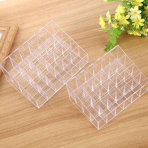 Transparent 24 Compartment Lipstick Display Rack Cosmetic Organizer Box With Partitions Jewelry Storage 4 Layers Small Size - Product Image 2