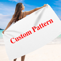 Wholesale Custom Logo Design Cotton Microfiber Beach Towels Quick Dry Custom Printed Swimming Sand Free Microfiber Beach Towels