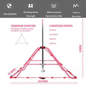 <span class=keywords><strong>Barre</strong></span> de <span class=keywords><strong>gymnastique</strong></span> pliable à hauteur réglable pour enfants, <span class=keywords><strong>barre</strong></span> de danse horizontale, <span class=keywords><strong>barre</strong></span> de ballet portable - Product Image 2