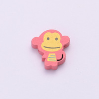 Nouveaux jouets éducatifs créatifs pour enfants, accessoires DIY en bois perforé, forme rectangulaire, motif singe coloré