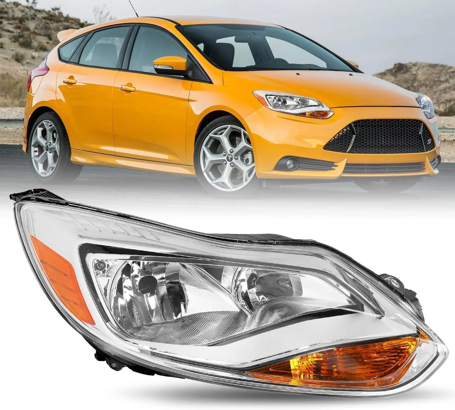 Aksesori lampu depan Led mobil Ford Focus, aksesori lampu depan 2012 2013 2014 F02502299