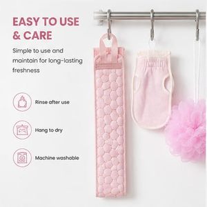 Ensemble de 3 accessoires de spa pratiques : masseur, gant de bain exfoliant, ceinture de massage, éponge de douche pour l'élimination de la boue, articles de bain - Product Image 3