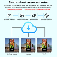Affichage numérique tout-en-un à écran plein 64 pouces 69,3 pouces Lecteur vidéo intelligent Android pour lecture multi-écrans