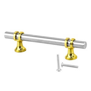 Winstar Modern Stainless Steel T-Bar Kitchen Cabinet Handle <strong>Gold</strong> <strong>Drawer</strong> <strong>Pulls</strong> and Knobs for Dresser Bedroom Bathroom Furniture - Product Image 6