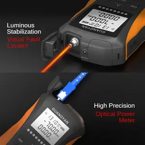 Y8 Rechargeable 6 In 1 Multifunction Optical Power Meter High-precision OPM VFL 15km Network Fiber Optic Cable Tester Tool