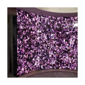 Dalle d'onyx de <span class=keywords><strong>fluorite</strong></span> violette translucide, dalle de quartz en cristal <span class=keywords><strong>violet</strong></span> de pierre semi-précieuse - Product Image 1