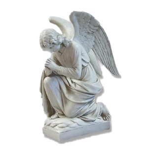 Estatua de Ángel de Mármol Blanco de Tamaño Real <span class=keywords><strong>con</strong></span> Alas para Decoración de Jardín Exterior en Venta - Product Image 2