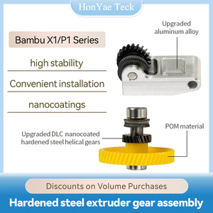 Nuevo Extrusor de Impresora 3D Hongyan <span class=keywords><strong>Bambulab</strong></span> X1/<span class=keywords><strong>P1P</strong></span> Universal de Acero Endurecido de una Pieza, Engranaje con Mango de Metal, Piezas de Impresión Bambu Lab - Product Image 2