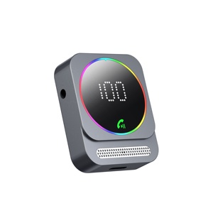 AGETUNR New Hot J48 Music AUX <strong>Adaptor</strong> with Mic 2 Link Universal 3.5mm Jack <strong>bluetooth</strong> 5.3 Audio Receiver RGB LED Battery Display - Product Image 1