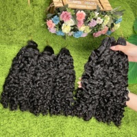 Extensions de cheveux au crochet bouclés afro-birmans pré-bouclés, type Miracle Knots, 100% bruts non traités, effet plume