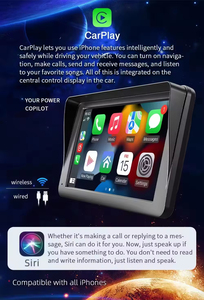 <span class=keywords><strong>Pantalla</strong></span> Portátil Hicbest para Carplay de <span class=keywords><strong>10</strong></span> Pulgadas, Conexión Inalámbrica para Teléfono, Navegación, Reproductor de Música y <span class=keywords><strong>Video</strong></span>, PND, Mp5, <span class=keywords><strong>Pantalla</strong></span> para Auto, Monitor para Auto - Product Image 4