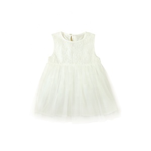 Robe de princesse en jacquard blanc personnalisé de <span class=keywords><strong>boutique</strong></span> Robe sans manches à col rond Robes de filles de style américain - Product Image 6