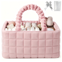 Organisateur de couches pour bébé, résistant à l'eau, grande capacité, en polyester, panier portable pour bébé, séparateurs amovibles, emballage prêt à offrir