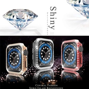 Luxe Bling Cristal Double Diamant Dur Plein Écran Protecteur Montre Cas pour <span class=keywords><strong>Apple</strong></span> <span class=keywords><strong>Watch</strong></span> 38 40 41 42 44 <span class=keywords><strong>45</strong></span> 46 <span class=keywords><strong>mm</strong></span> - Product Image 5