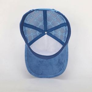 Gorra Deportiva Personalizada al por Mayor para Hombre y Mujer, Gorra Trucker de 5 Paneles con Logotipo Bordado, Gorras con Cierre a Presión de Malla, Gorra Trucker de Terciopelo - Product Image 6