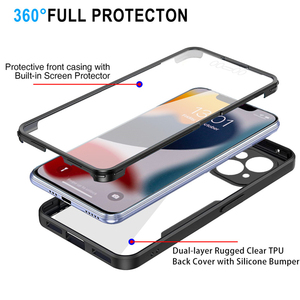 <span class=keywords><strong>Protection</strong></span> complète de téléphone à 360 degrés pour étui iphone 15, pour étui complet iphone 15 pro max - Product Image 4
