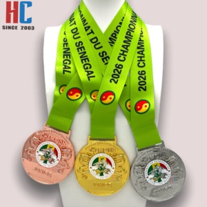 Medaglia Personalizzata in Metallo Smaltato per Wushu, Campionato del Senegal 2026, Medaglia Sportiva Kung <span class=keywords><strong>Fu</strong></span> Drago - Product Image 5