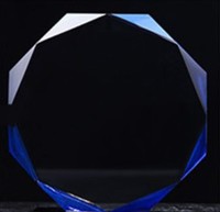 Trophée en verre transparent en gros avec cristal optique de qualité supérieure pour la décoration de cérémonies et trophée en verre personnalisé avec impression sur mesure