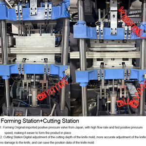 Automatische Dreistationen-Doppelvakuumformmaschine mit Motor für Hochleistungs-Kuchenboxen, Plastik-Soßenbecher und Brotverpackungen - Product Image 4