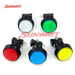 Interruptores LED Redondos Planos de Plástico de Alta Calidad de 12V y 37mm, Botón Pulsador Iluminado para Máquinas de Juegos Arcade - Product Image 3