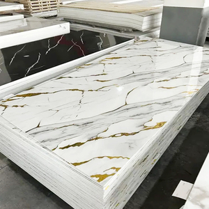 Factory Hot-Sale 1220*2440/2900mm PVC Marble Alternative <b>Wall</b> <b>Panel</b> <b>Board</b> UV Coating PVC Marble Sheet - Product Image 1