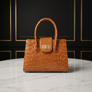 Sac bandoulière de luxe en cuir véritable pour femme, collection 2026 – Sacs à main tendance en cuir d'alligator, petits sacs à main - Product Image 5