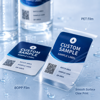 Étiquettes de peptides imperméables personnalisées en PET BOPP pour flacons, autocollants pour petits échantillons, emballage par lots, service d'impression QR OEM