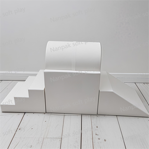 Túnel de Juego Sensorial Blanco con Tobogán para Niños, Equipo de Juego Seguro para Exteriores, Juego Suave - Product Image 5