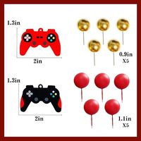 Set de Decoración para Pastel de Control de Videojuegos, Precio de Fábrica, Adorno Brillante de Feliz Cumpleaños, Esfera, Artículos para Fiestas de Cumpleaños de Videojuegos para Niños