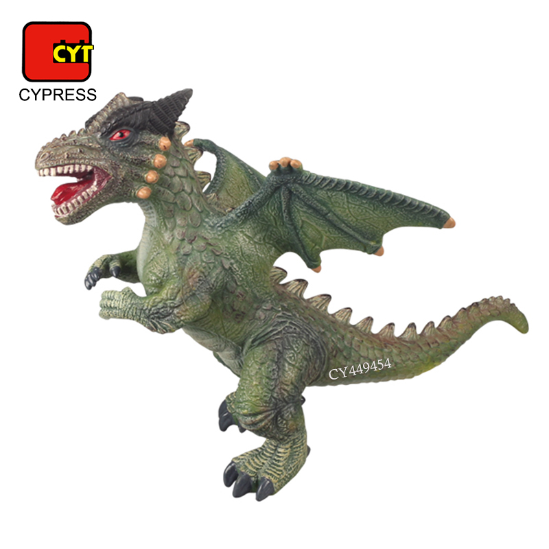 リアルな大きなプラスチック製のゴム製ドラゴンフィギュア男の子